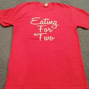 Eating for two pregnancy announcement shirt